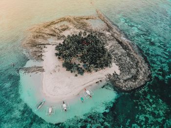 High angle view of beach