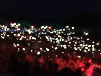 Defocused image of illuminated blurred lights