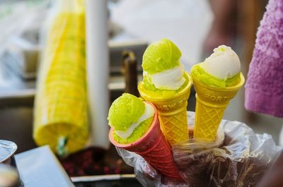 Close-up of ice cream