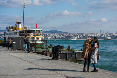 Panoramic view of sea against sky