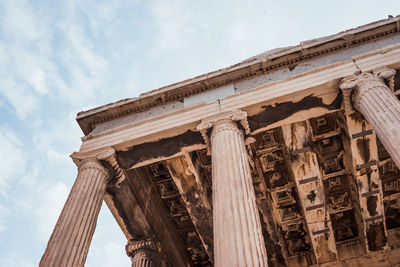 Low angle view of historic building against sky