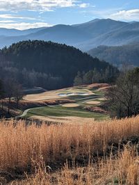 Mountain view golf course in the smoky mountains of north carolina 