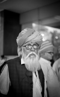 Portrait of man wearing hat