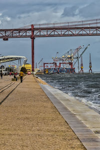 Pier over sea against sky