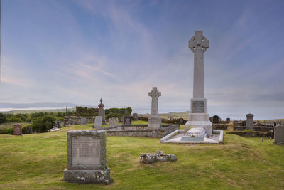 Low angle view of monument against sky