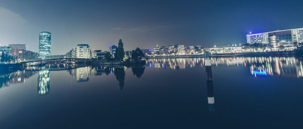 Reflection of buildings in water