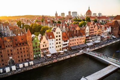 View of buildings in city of gdansk in north poland