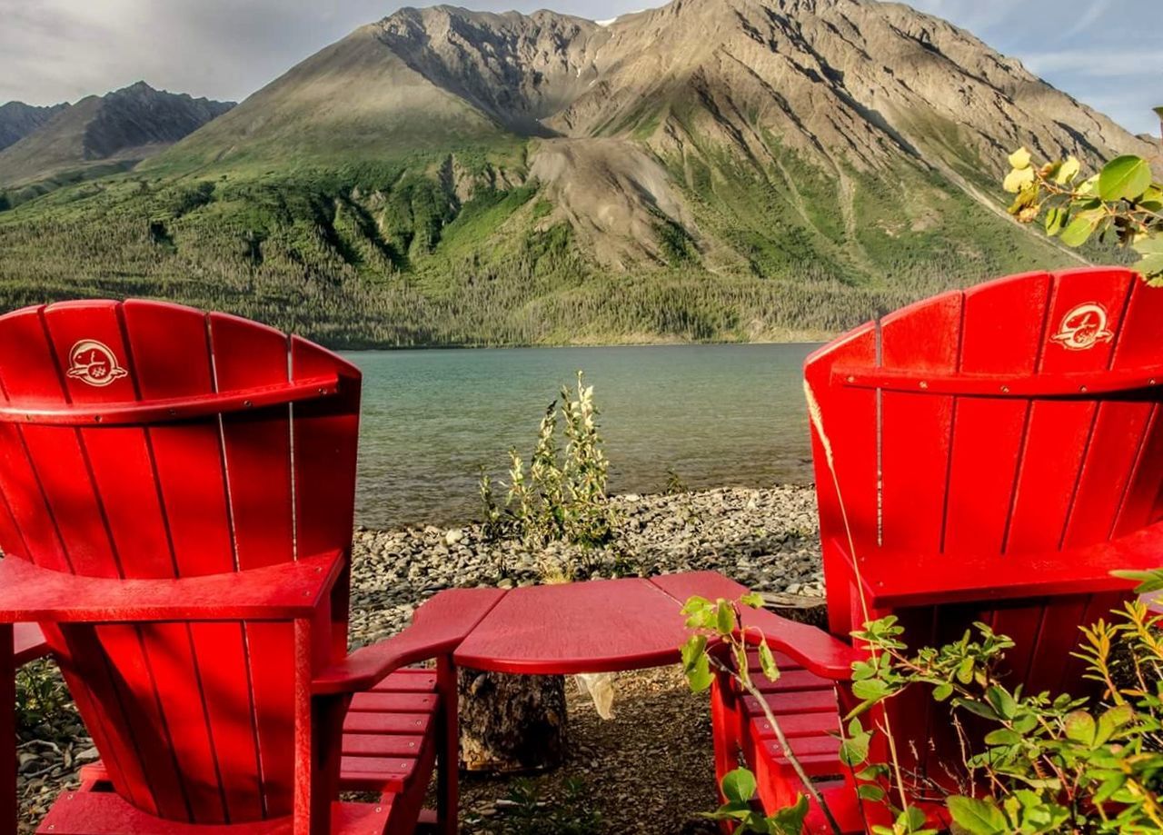 red, chair, outdoors, nature, travel destinations, no people, mountain, vacations, beauty in nature, day, beach