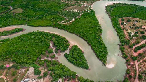 High angle view of landscape