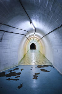 View of empty tunnel