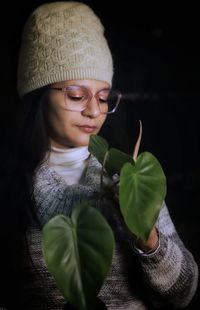 Portrait of woman wearing hat