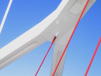 Low angle view of puente de la barqueta bridge against sky