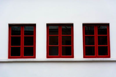 Close-up of red building