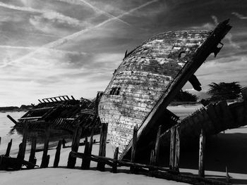 Low angle view of historic building