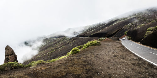 Road passing through mountains