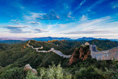 Panoramic view of landscape against cloudy sky