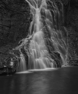 Scenic view of waterfall