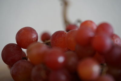 Close-up of grapes on table