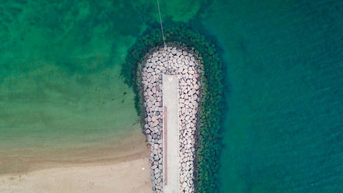 High angle view of swimming pool