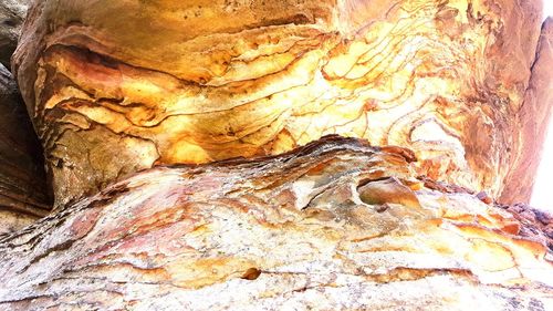 Full frame shot of rock in cave