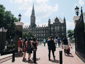 People on city street