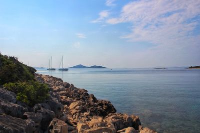 Scenic view of sea against sky