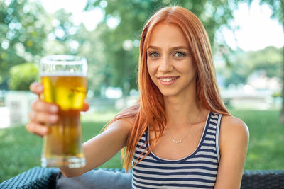 Portrait of a smiling young woman