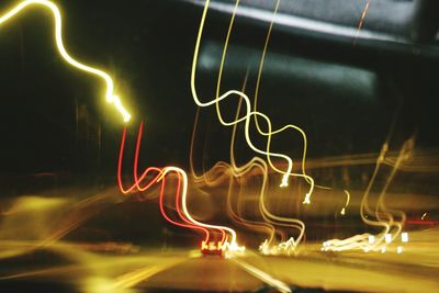 Light trails at night