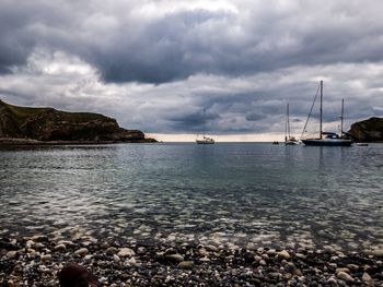 Scenic view of sea against sky