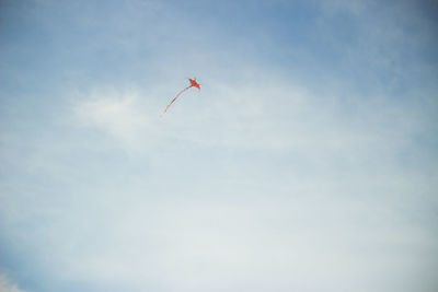 Low angle view of kite in sky