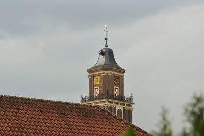 Low angle view of temple against sky