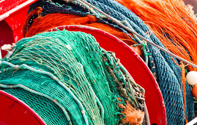 Close-up of fishing net