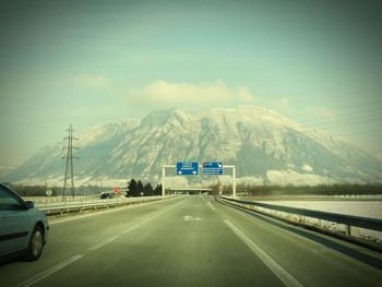 Road passing through mountains