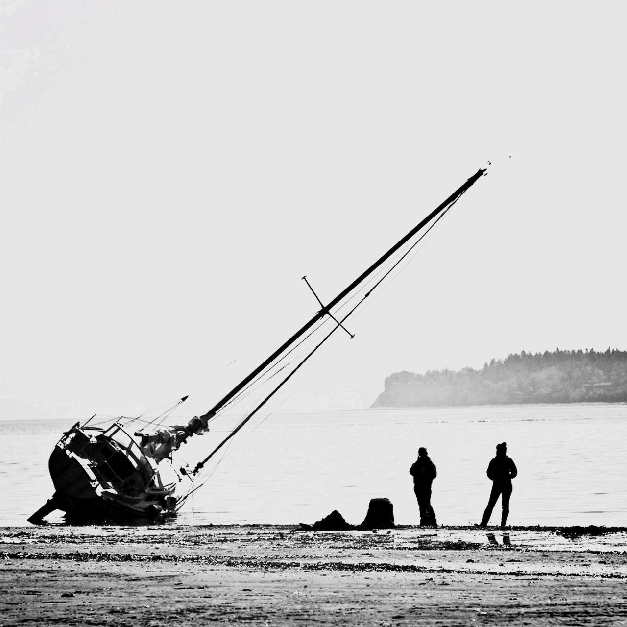 water, fishing, men, lifestyles, leisure activity, sea, fishing rod, nautical vessel, clear sky, copy space, hobbies, boat, tranquility, nature, horizon over water, transportation, fisherman