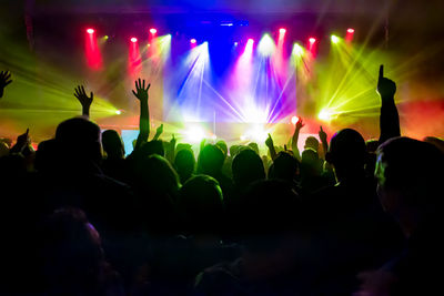 Group of people at music concert