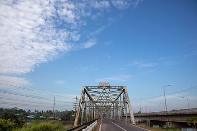 Bridge against blue sky