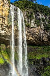 Scenic view of waterfall