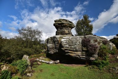 Brimham rocks by against sky