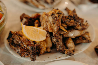 Close-up of food in plate