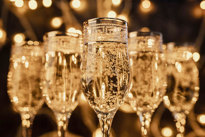 Close-up of wine glass on table