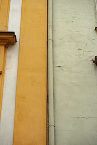 Close-up of yellow wall of building