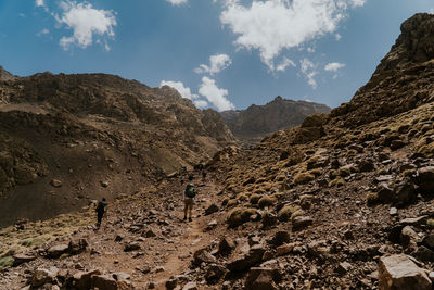 Panoramic view of landscape and mountains against sky