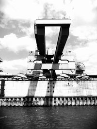 Low angle view of bridge over river