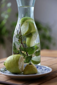 Close-up of drink on table