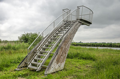 Observation platform in dutch nature reserve