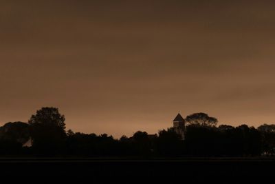 Scenic view of landscape at sunset