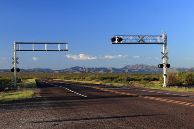 Isolated railroad crossing on highway 67 in southwest texas.