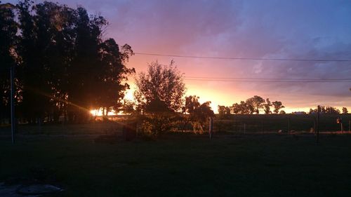 Scenic view of landscape at sunset