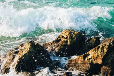 Scenic view of sea waves