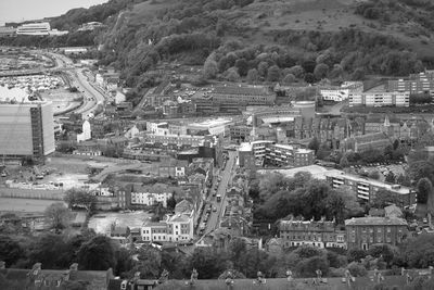 Aerial view of town